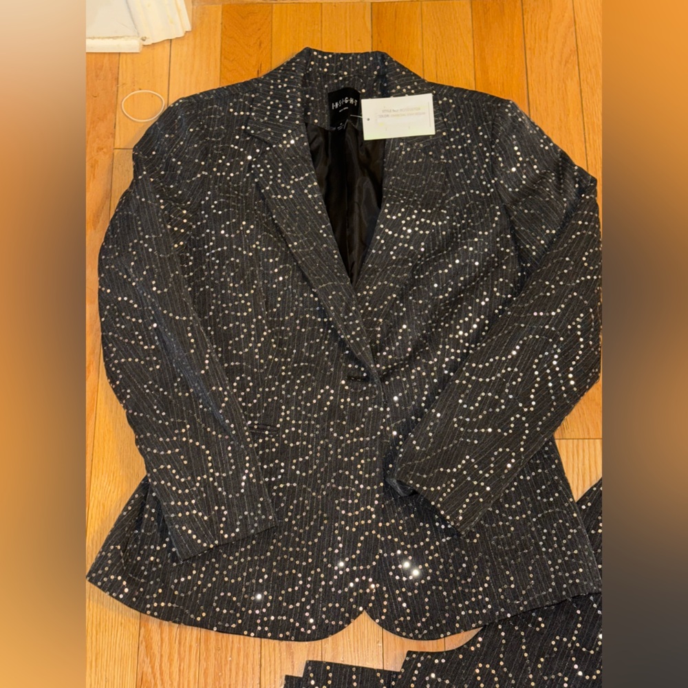 Insight Black and Silver Wide Leg Jumpsuit